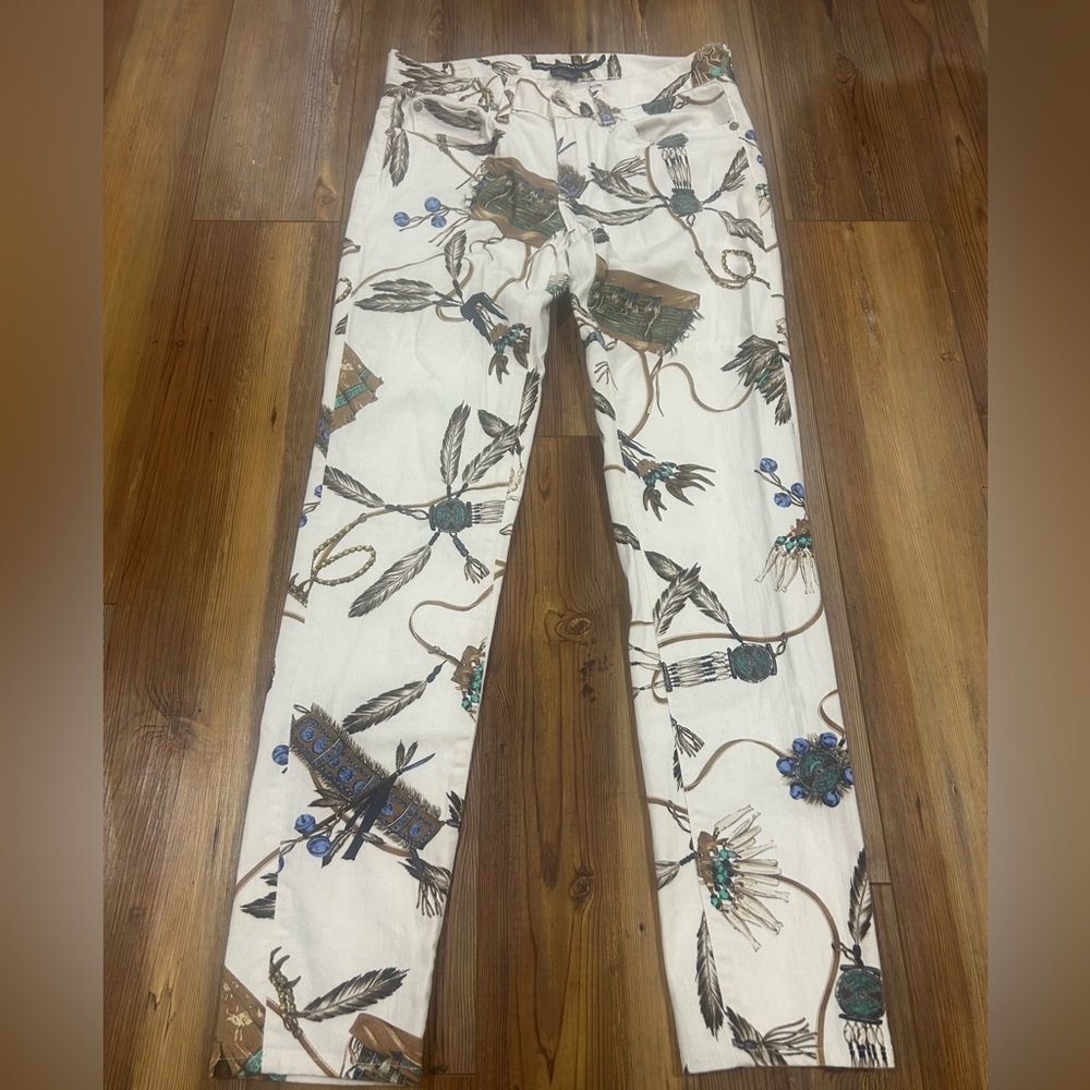 Ralph Lauren Rare Blue Label Native American Indian White Jeans - Sz 27